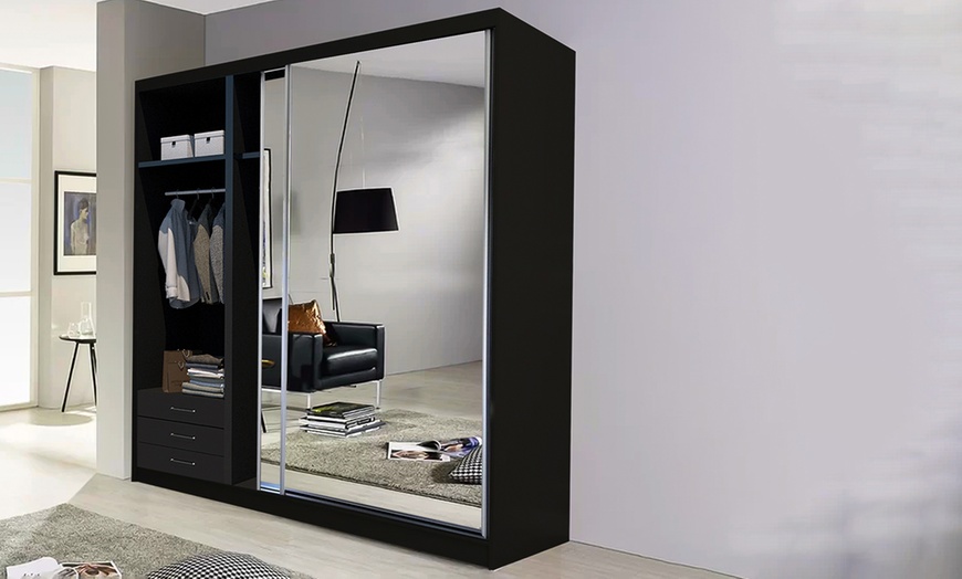 Image 11: Sliding Wardrobe with Full Mirror Door