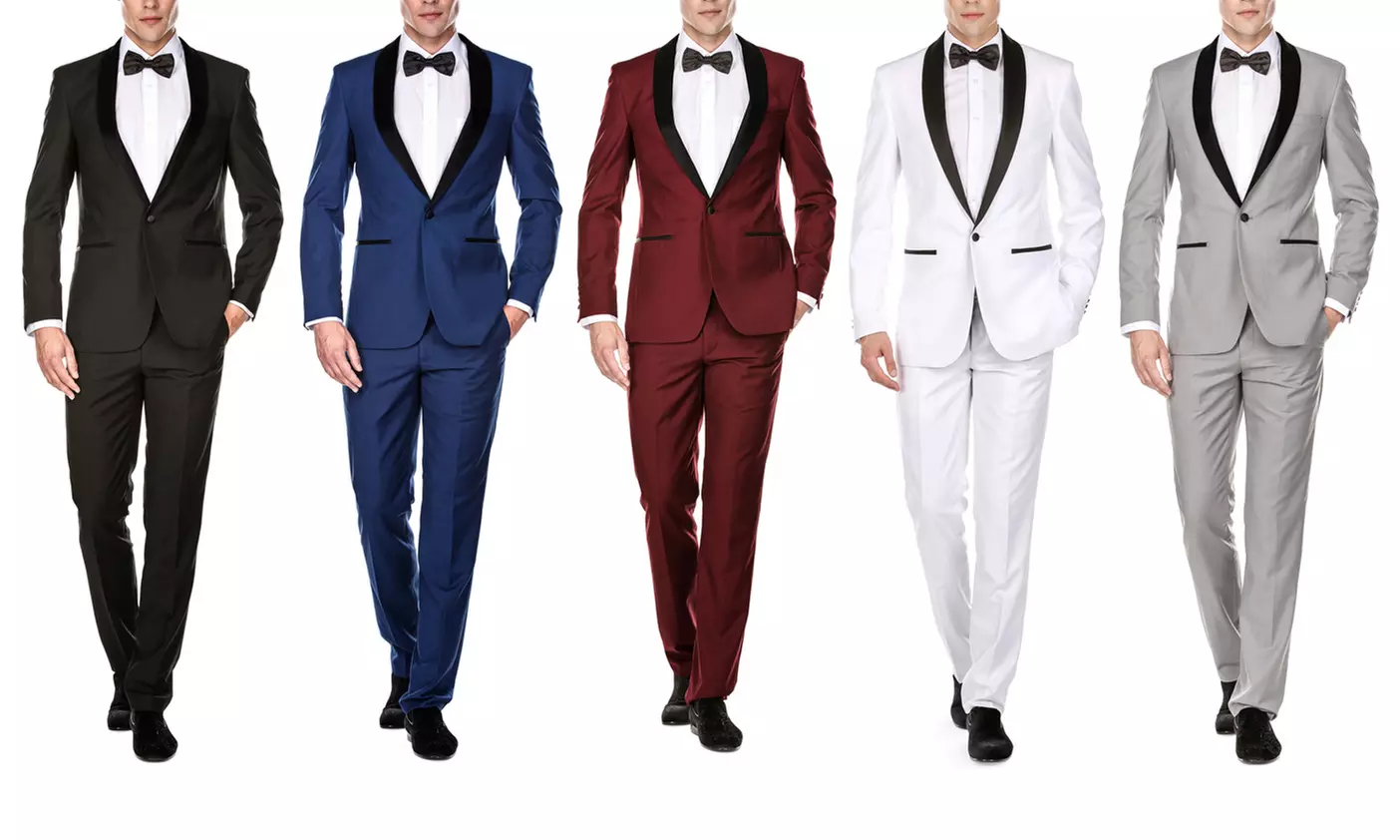 Gino Vitale Men's Slim Fit Shawl Lapel Tuxedo (2-Piece) - Primary Image