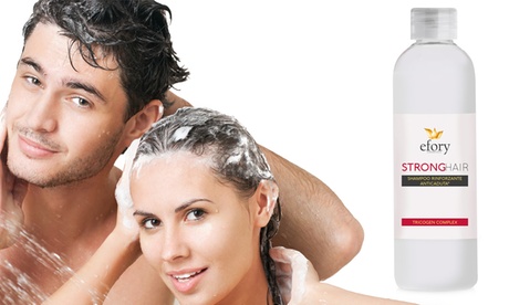 Fino a 3 shampoo rinforzanti anticaduta Strong Hair Efory Cosmetics per uomo e donna 250 ml