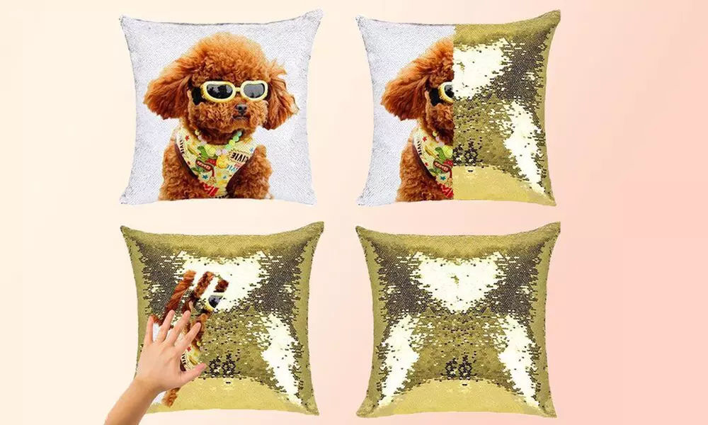 Magisches Foto-Paillettenkissen