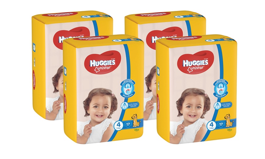 Image 3: Fino a 102 Pannolini Huggies Unistar