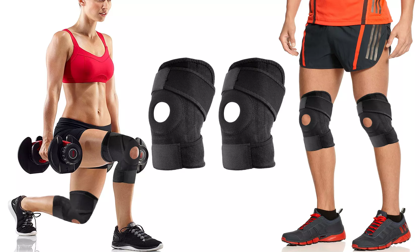 Unisex Copper Infused Knee Support Wrap (1- or 2-Pack) - Second Medium