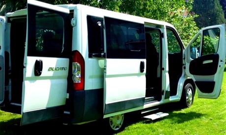 Noleggio con conducente, Fiat Ducato da Pinerolo o Torino verso aeroporti o montagna, fino ad 8 posti con Viaggia con Me