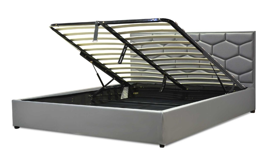 Image 7: Lit coffre Manhattan Simili cuir, matelas ''Cosmos'' en option