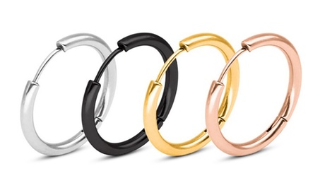 1 o 2 paia di orecchini a cerchio disponibili in 4 colori