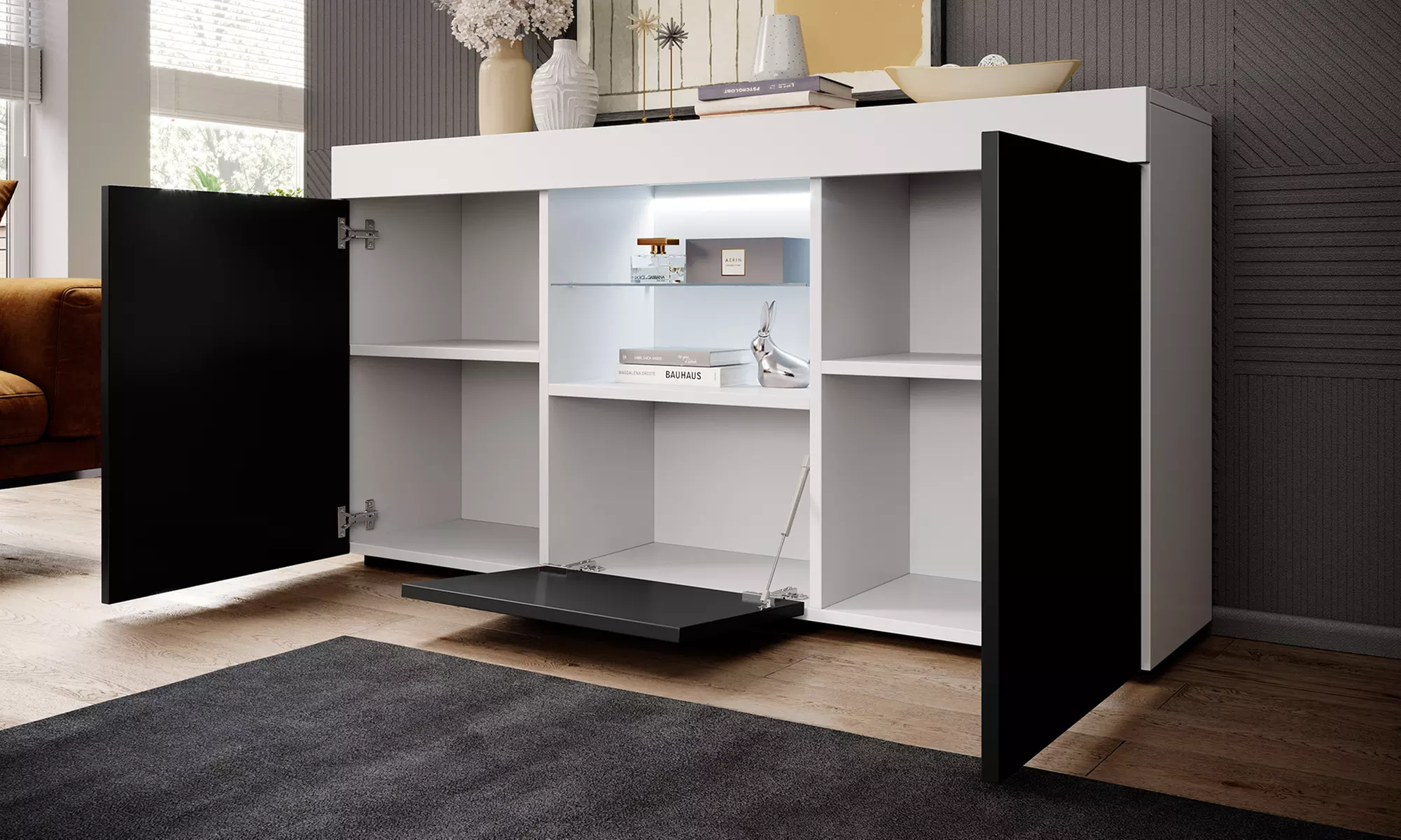 Mueble aparador con iluminación led