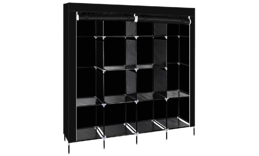 Image 2: 67″ Portable Wardrobe Storage Rack