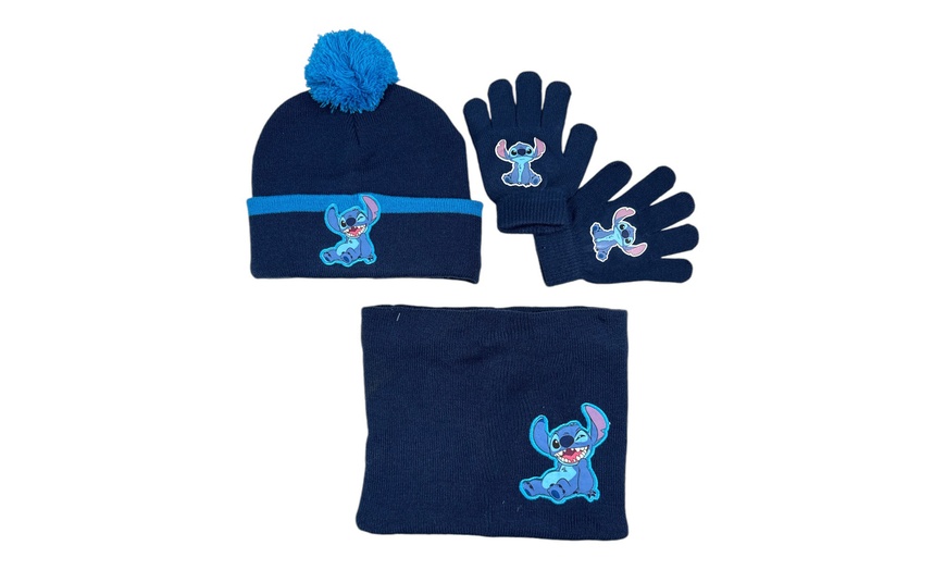 Image 22: Ensemble bonnet, gant, tour de cou Lilo & Stitch, Paw Patrol ou Minnie