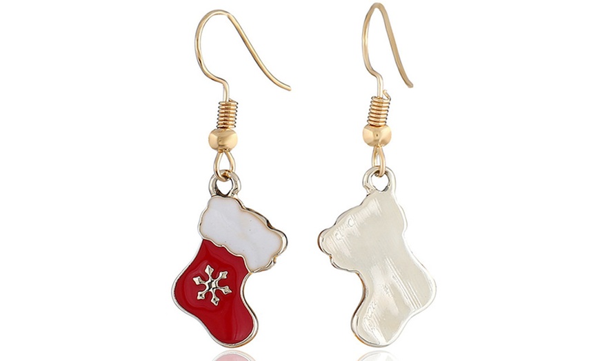 Image 6: Christmas-Themed Earrings