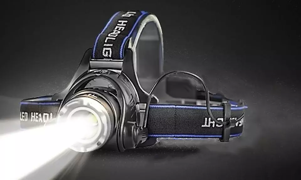 1x, 2x oder 4x Power LED-Kopflampe mit 2000 Lumen in Blau inkl. Versand - Primary Image