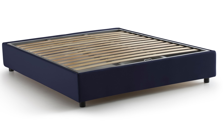 Image 8: Lit double sommier "Silvia" avec coffre de rangement, option matelas 