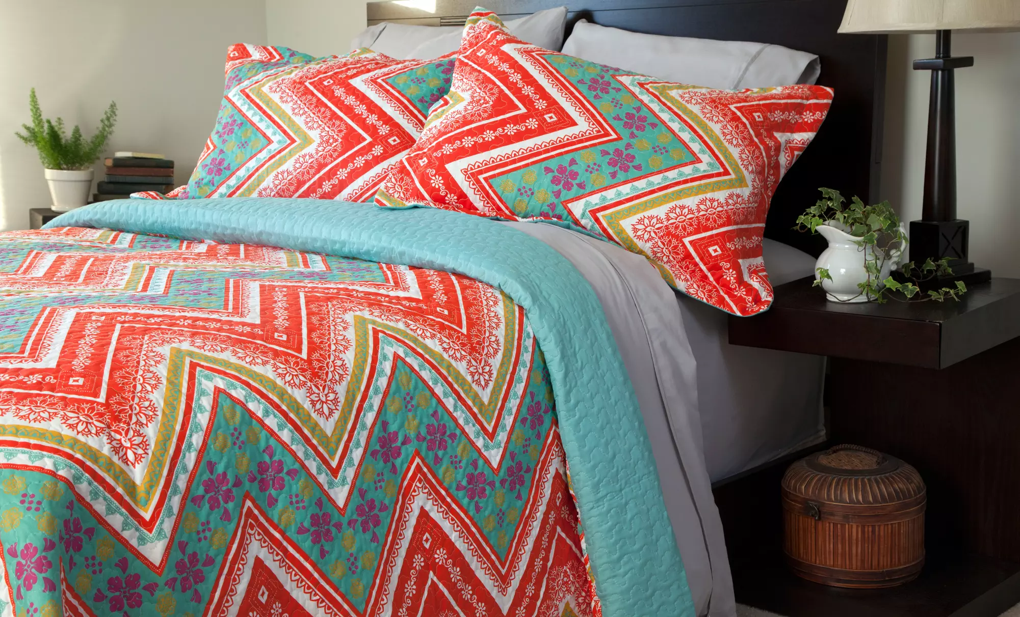 3-Piece Printed Quilt Sets for $29.99–$39.99 - Primary Image