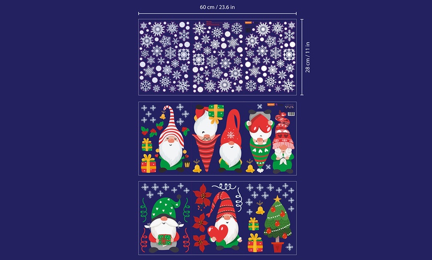 Image 7: Christmas Window Clings Set