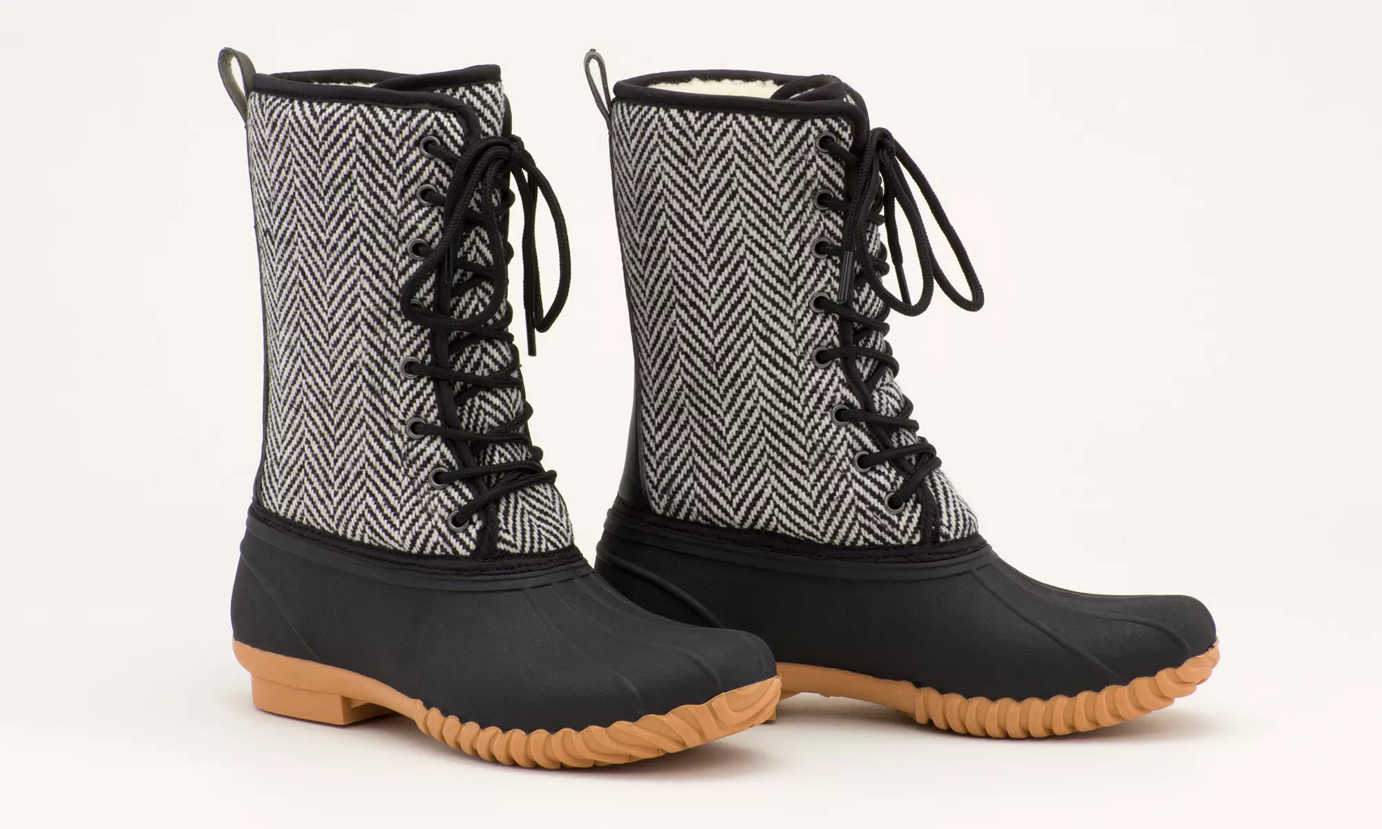 Sociology Woman's Joan Lace-Up Weather Duck Boots | Groupon Exclusive (Size 6) - Second Medium