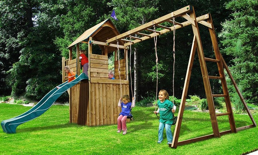 Image 3: Solid Wood Climbing Frames