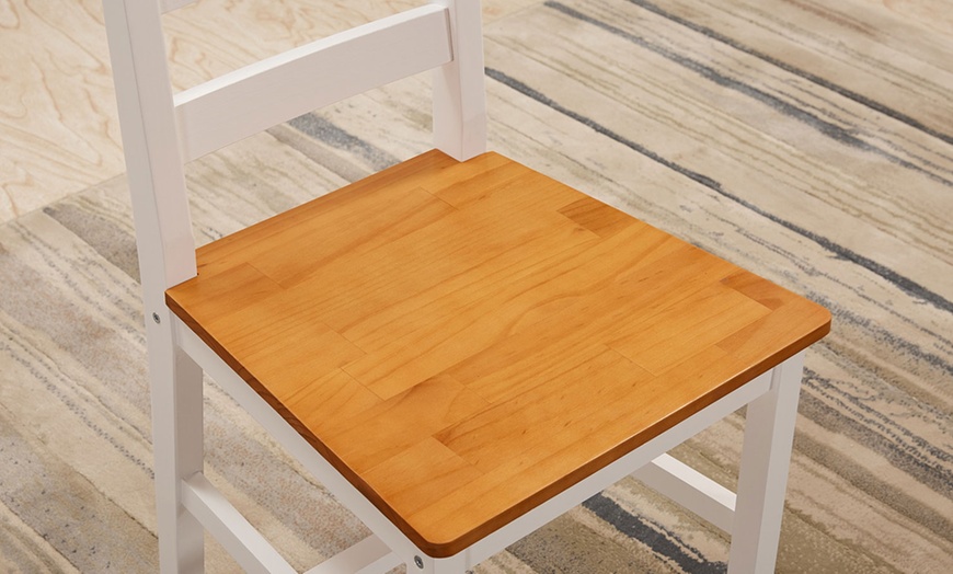 Image 6: Solid Pinewood Dining Set