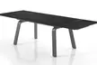 Table extensible Oresteluchetta élégante et moderne avec un plateau en céramique et une base en acier - Second Medium