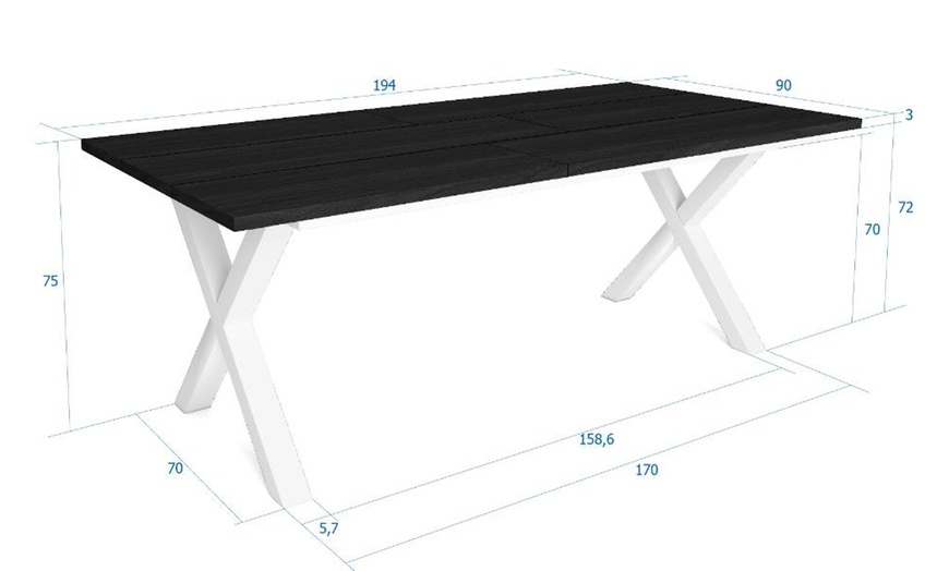 Image 69: Table à manger Skraut Home de 167 x 90 cm