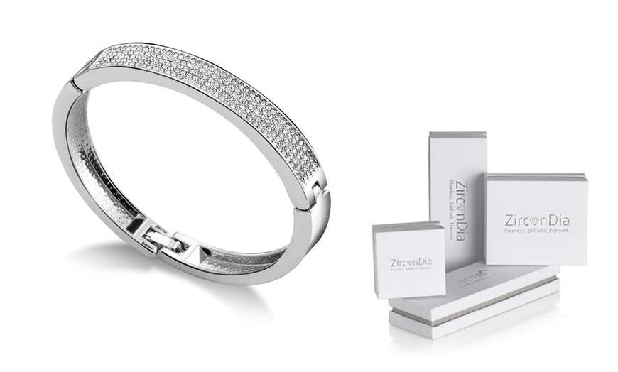 Image 4: 18ct White Gold-Plated Bangles