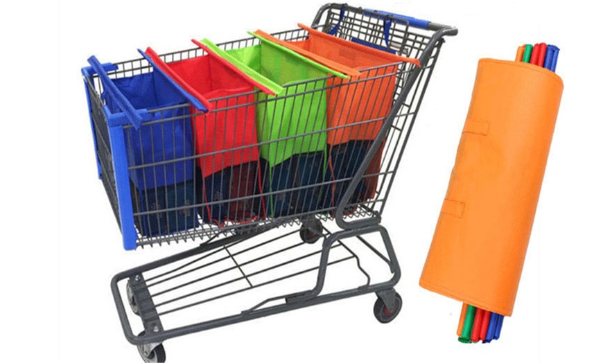 Image 3: Reusable Trolley Shopping Bag Set