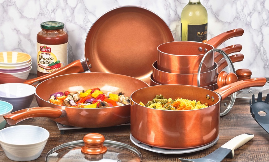 Image 9: Six-Piece Copper Cookware Set