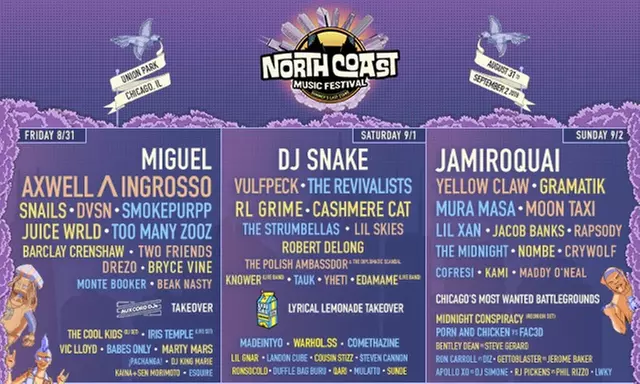 Flash Sale: North Coast Music Festival feat. Miguel, DJ Snake, Jamiroquai, Axwell^Ingrosso, Vulfpeck, & More (8/31–9/2)  - Second Medium