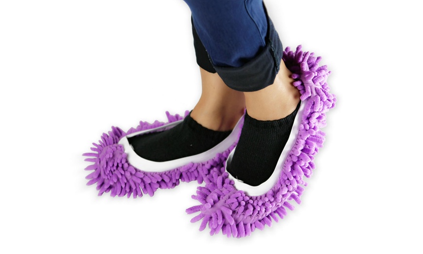 Image 6: Microfiber Washable Mop Slippers