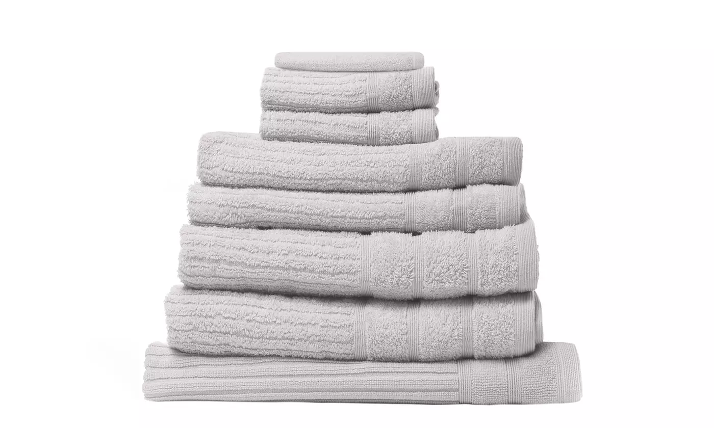 Royal Comfort Egyptian Cotton 8 Piece Towel Pack Granite, White & More