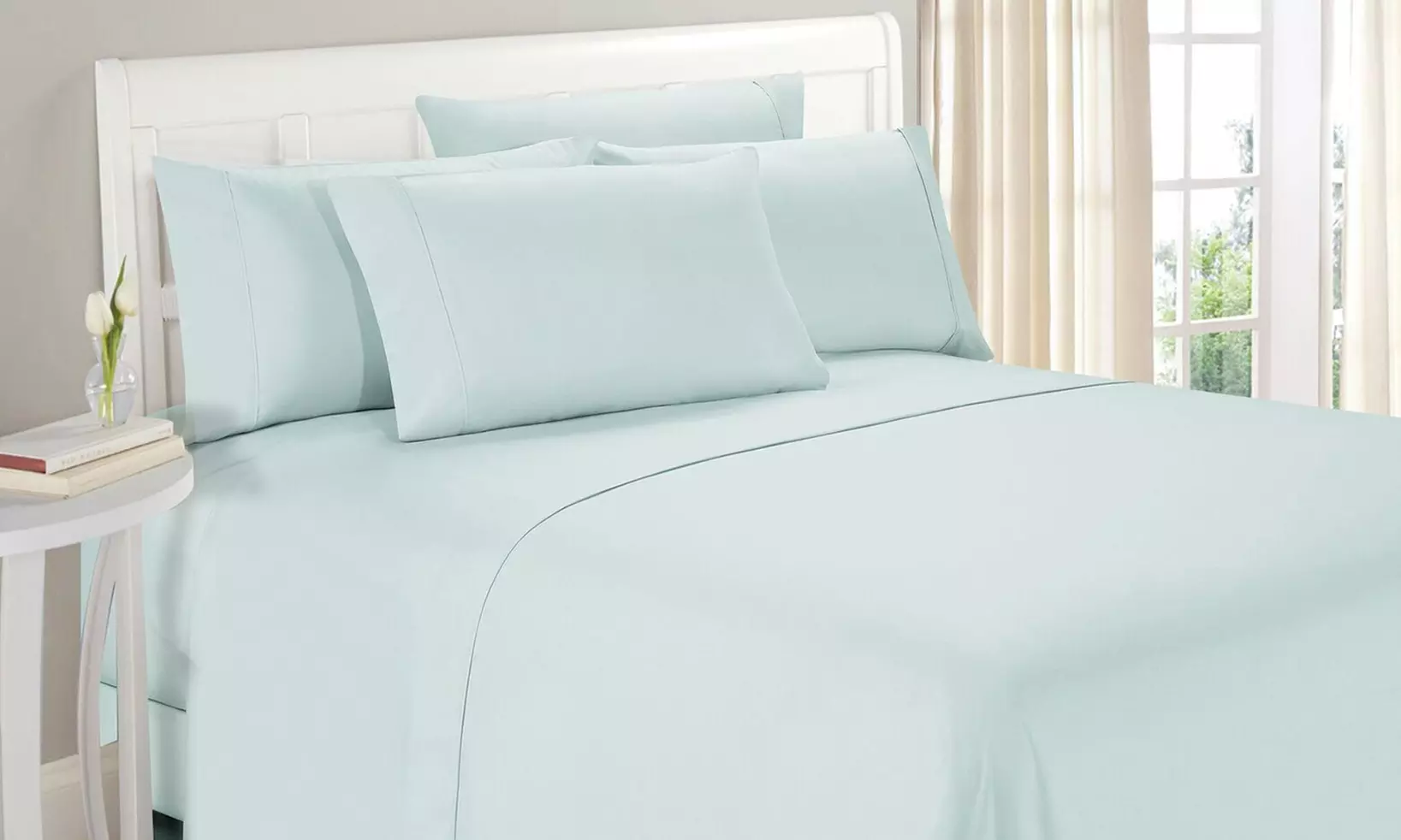 Luxury Home Double-Brushed Deep Pocket Sheet Set (4- or 6-Piece) - Primary Image