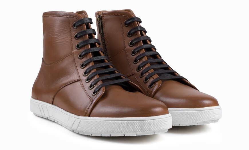 Image 2: Redfoot Men's Leather High Tops