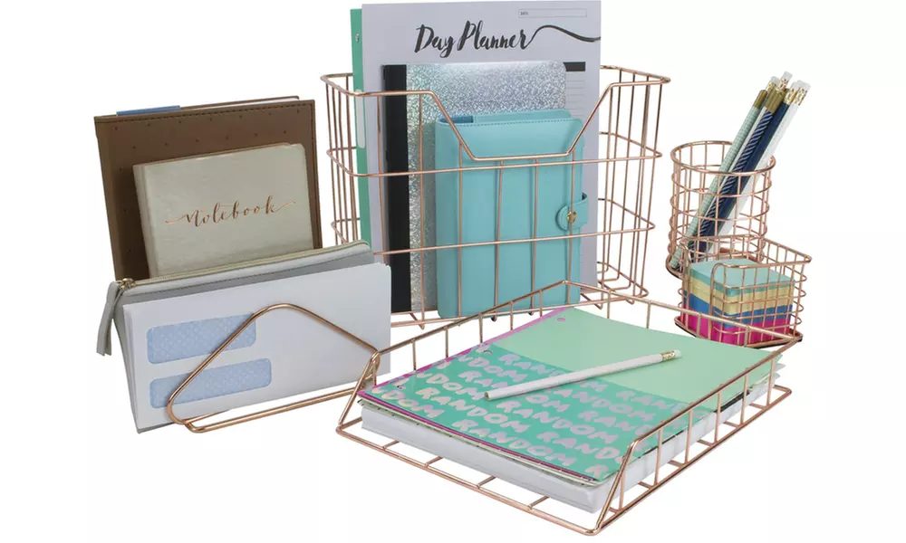 Sorbus Metal Wire Desk Organizer Set (5-Piece) - Primary Image