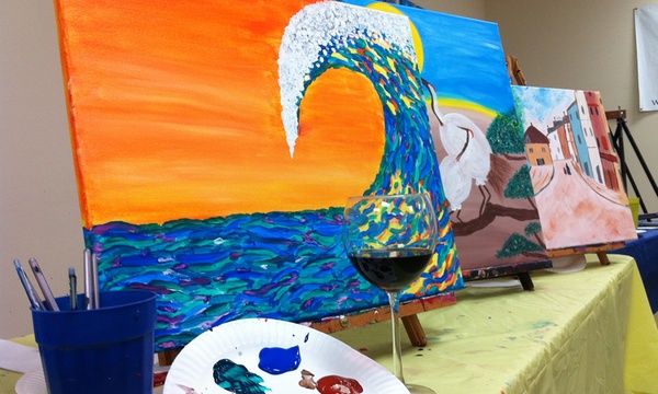 groupon wine and paint