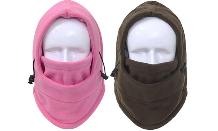 Image 15: Six-in-One Winter Thermal Fleece Hat