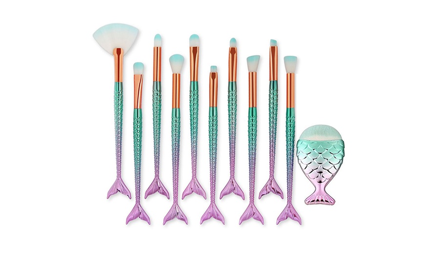 Image 3: 11-Piece Mermaid Brush Set