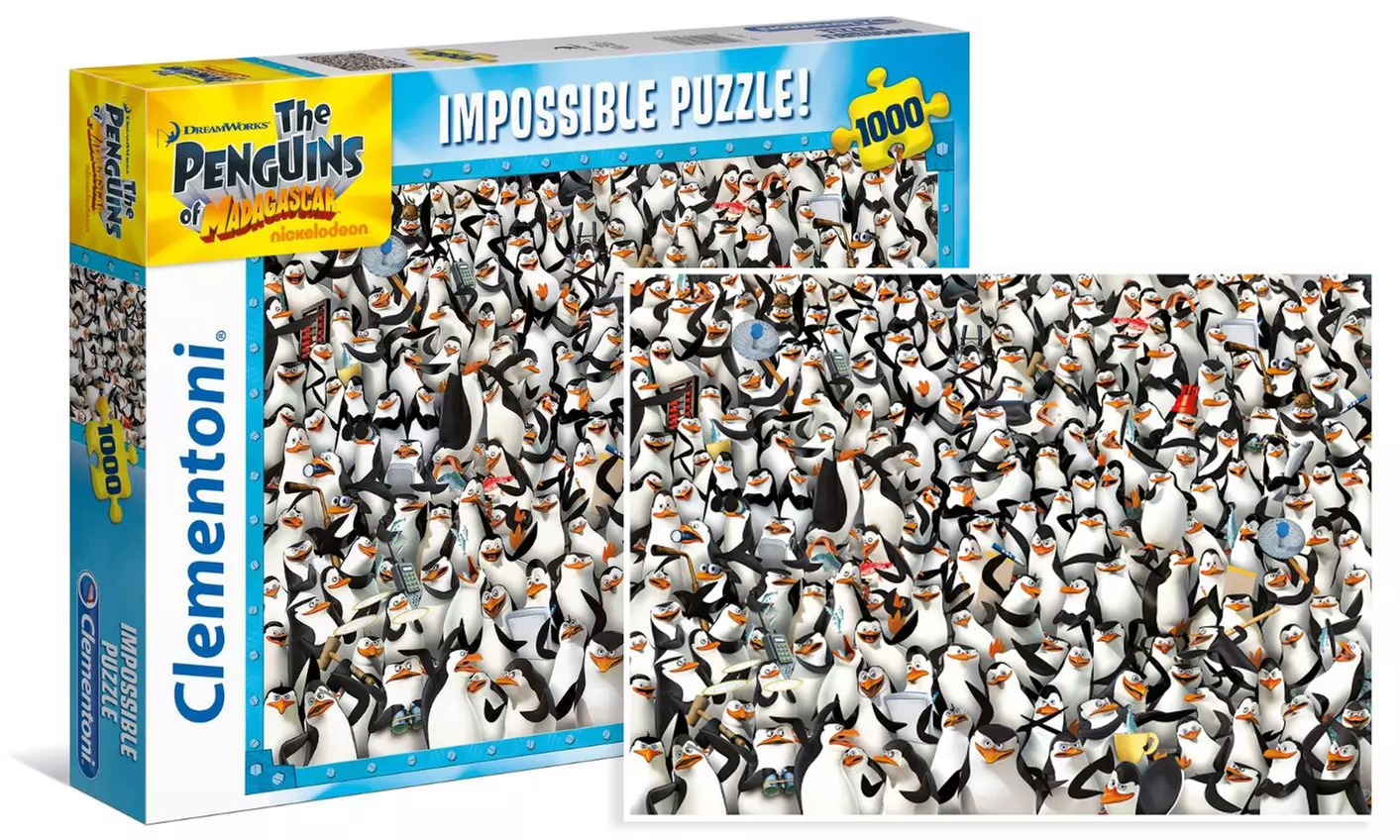 The Penguins of Madagascar 1000-Piece Impossible Puzzle for £4.99 - Primary Image