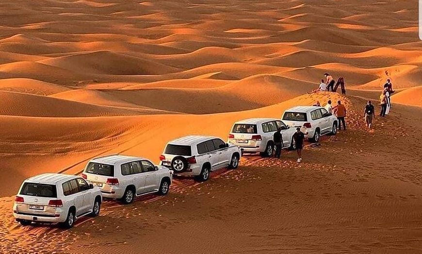 Image 1: Basic Desert Safari Pickup for 1, 2, or 4 with Optional SUV Car Pickup