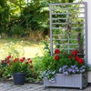 Image 2: Raised Wooden Planter with Climbing Trellis