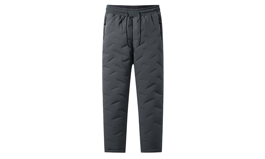 Image 7: Men's Fleece-Lined Sweatpants