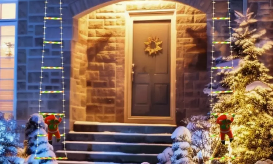 Santa Climbing Ladder LED Hanging Lights