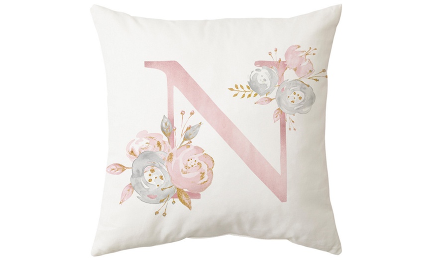 Image 19: Pink Letter Pillow Cushion Cover