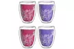 Creano 2er-, 4er- oder 6er-Set doppelwandige Thermo-Gläser mit Blumen-Motiv - Second Medium