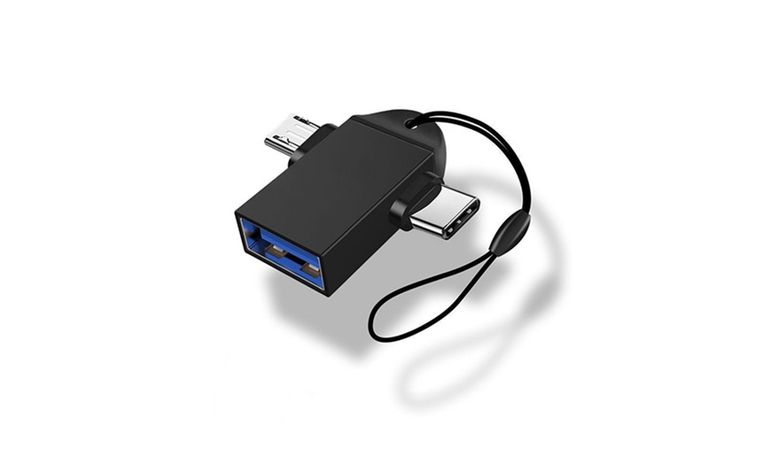 Image 5: One or Two Portable USB Type-C and Micro to USB 3.0 Converters