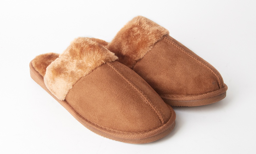 Image 14: Men's Fleece Lined Slippers