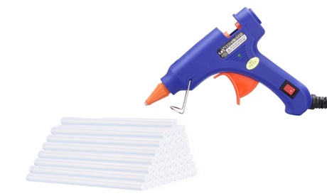 Pistola per colla a caldo per uso universale con fino a 24 stick di colla in colori assortiti