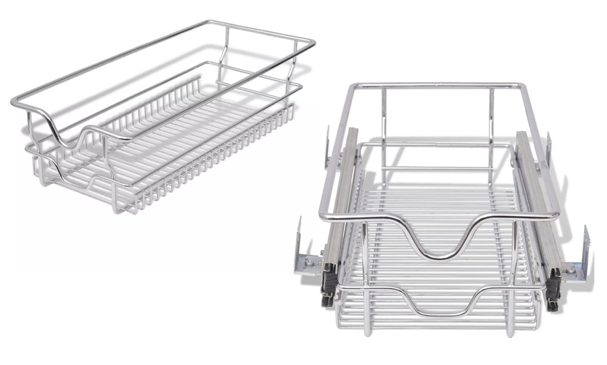 Image 2: Pull-Out Wire Baskets Two-Pack