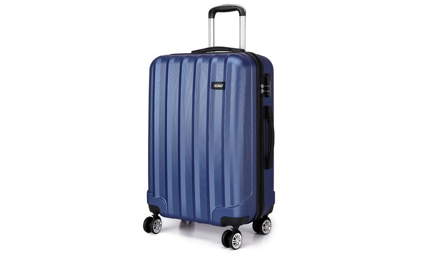 Image 11: One or Three Kono Four Wheels Hard Shell Suitcases