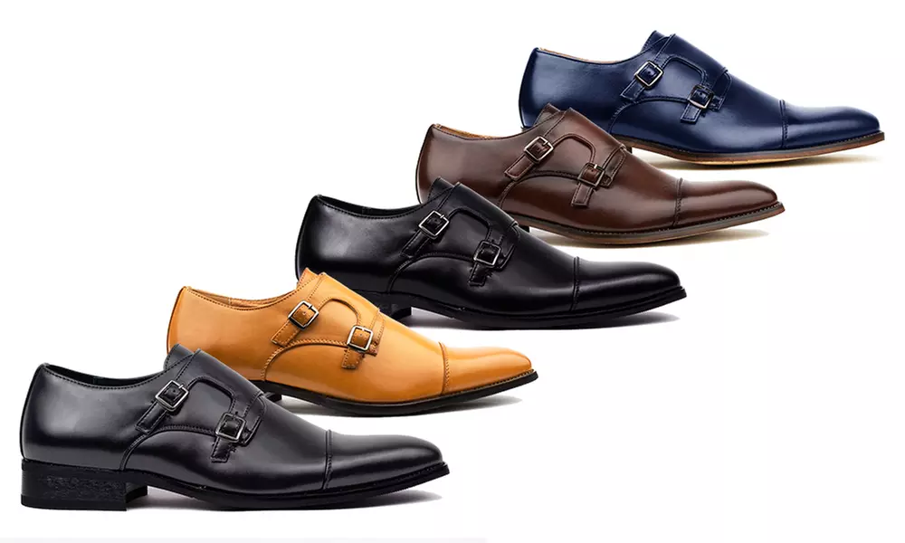 Signature Men's Double Monk Strap Dress Shoes - Primary Image