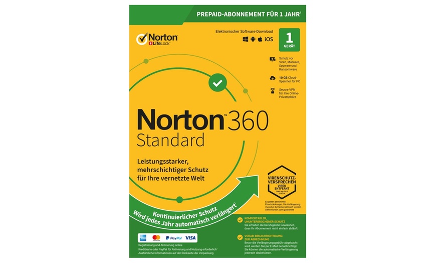 Image 2: Norton 360 antivirus software voor 1 of 5 apparaten voor een jaar