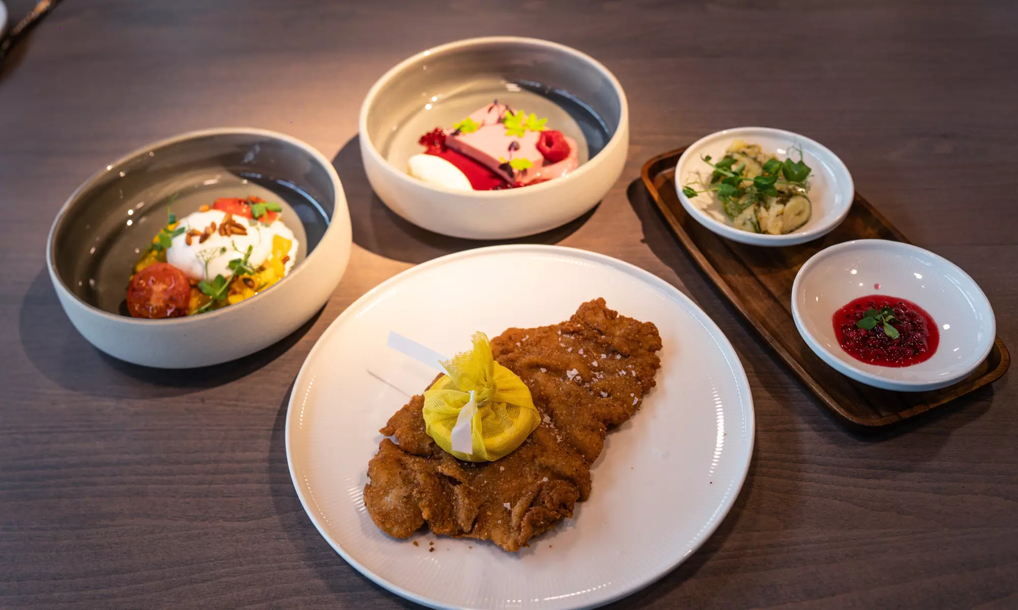 Luxuriöses 3-Gänge-Menü, Linguine oder Wolfsbarschfilet