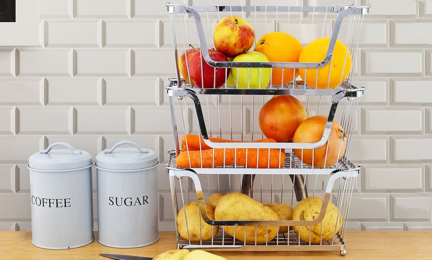 Image 2: Stackable Kitchen Storage Basket